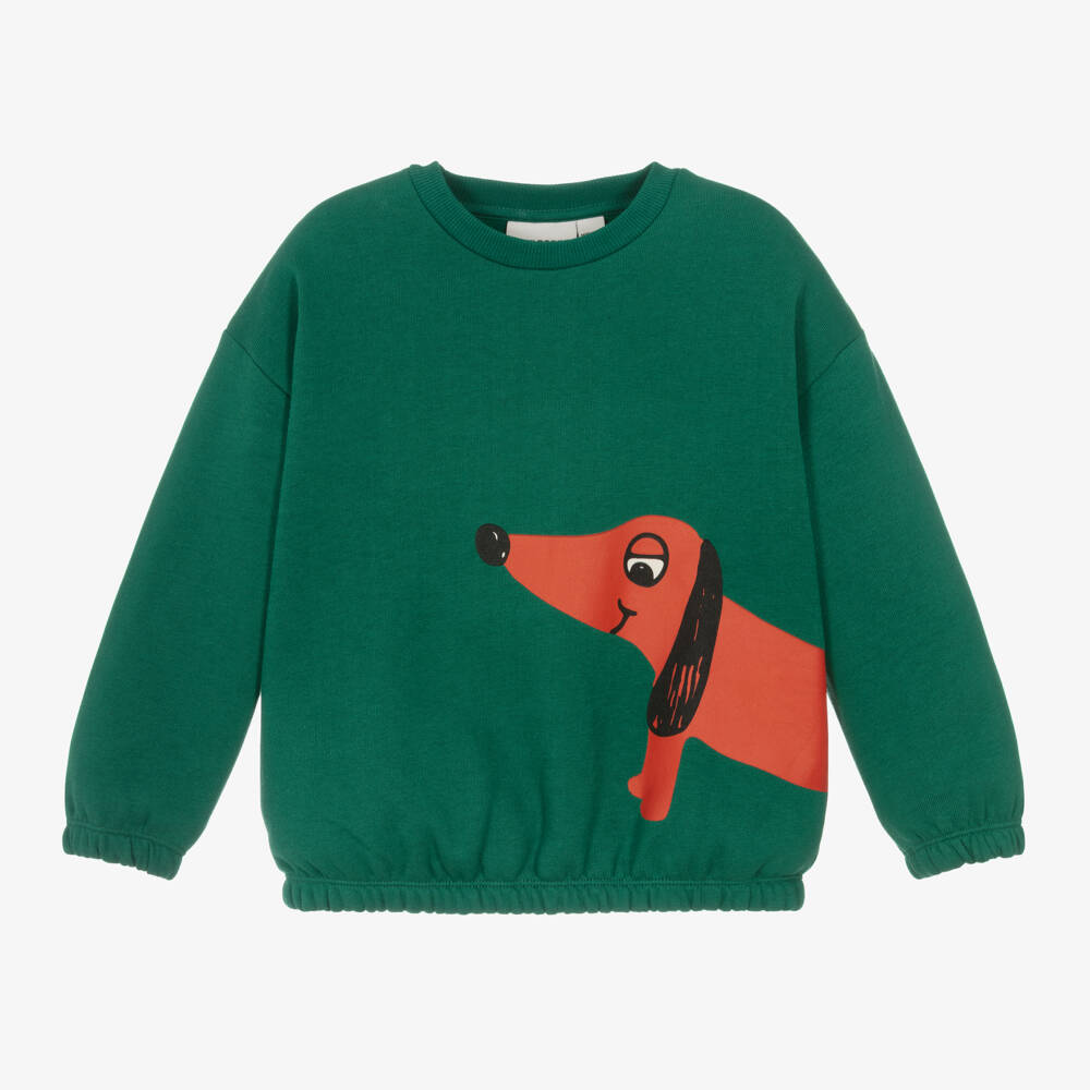 Mini Rodini-Boys Green Dog Print Jumper | Childrensalon Outlet