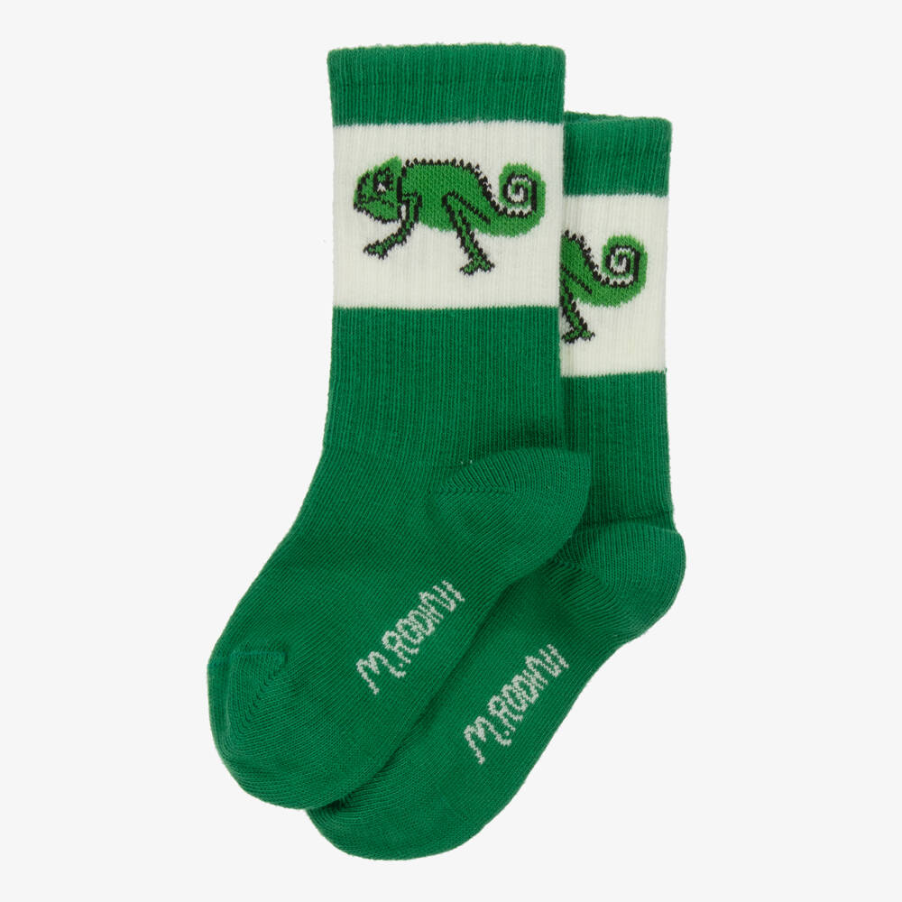 Mini Rodini-Boys Green Lizard Knit Socks | Childrensalon Outlet