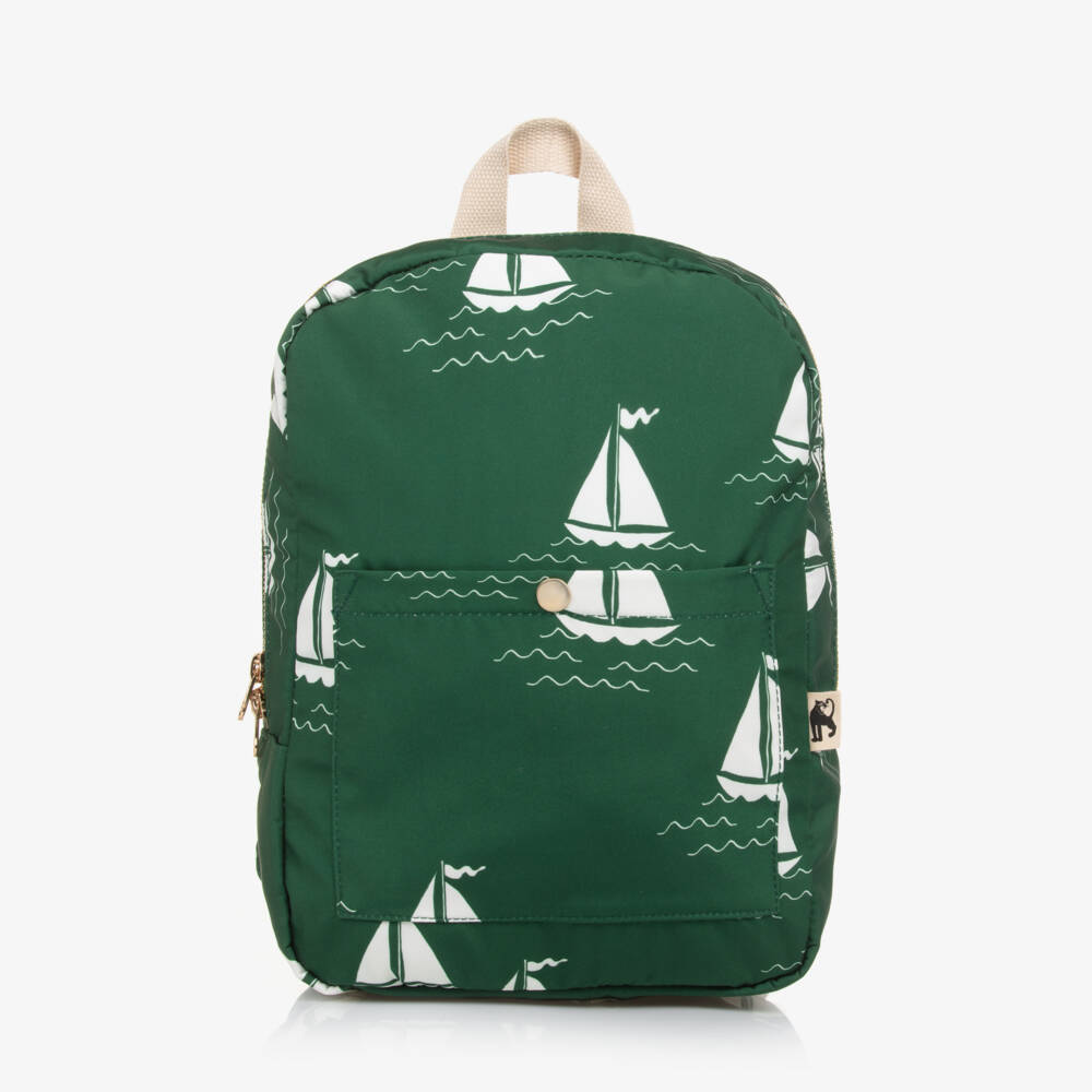 Mini Rodini-Boys Green Sailing Adventure Backpack | Childrensalon Outlet