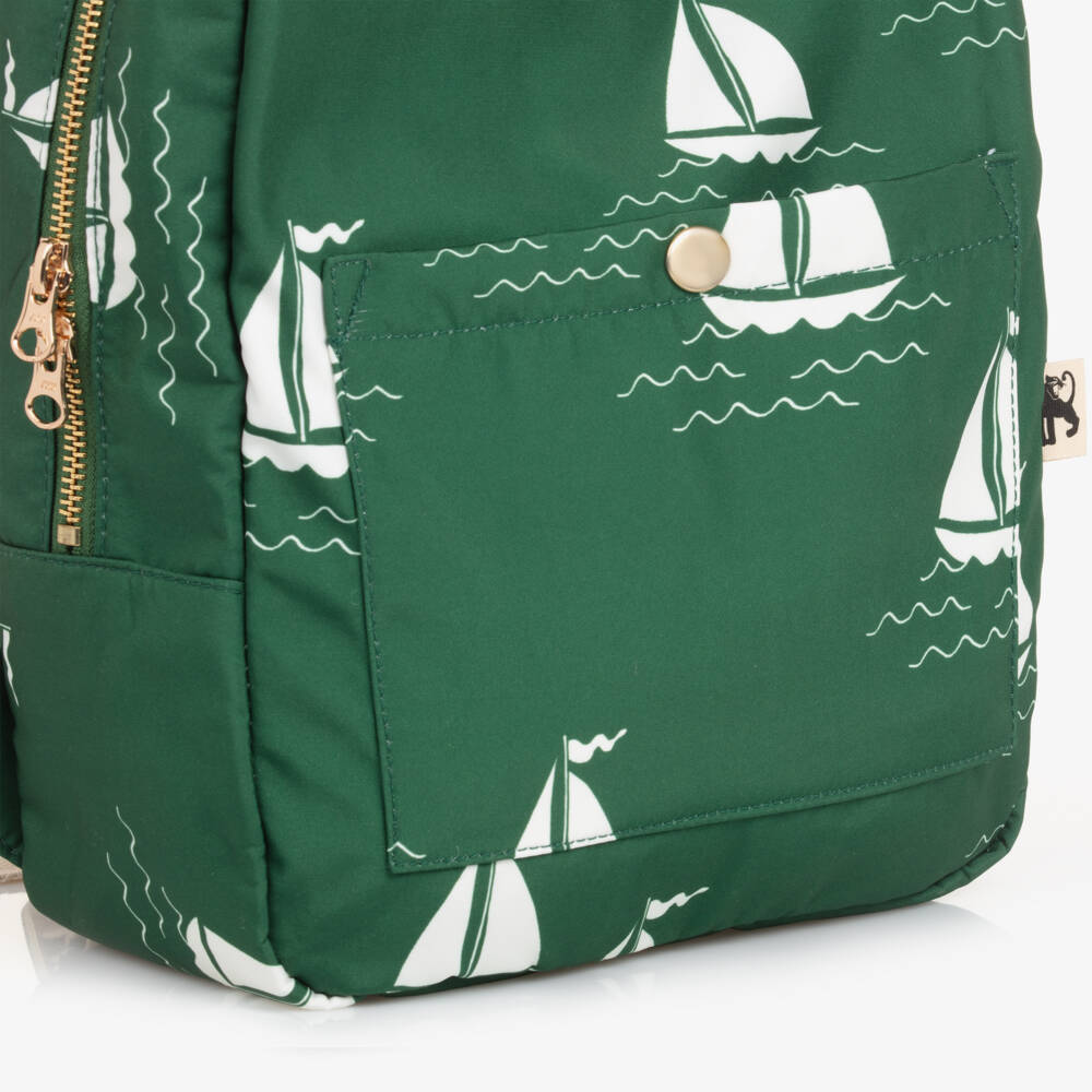 Mini Rodini-Boys Green Sailing Adventure Backpack | Childrensalon Outlet