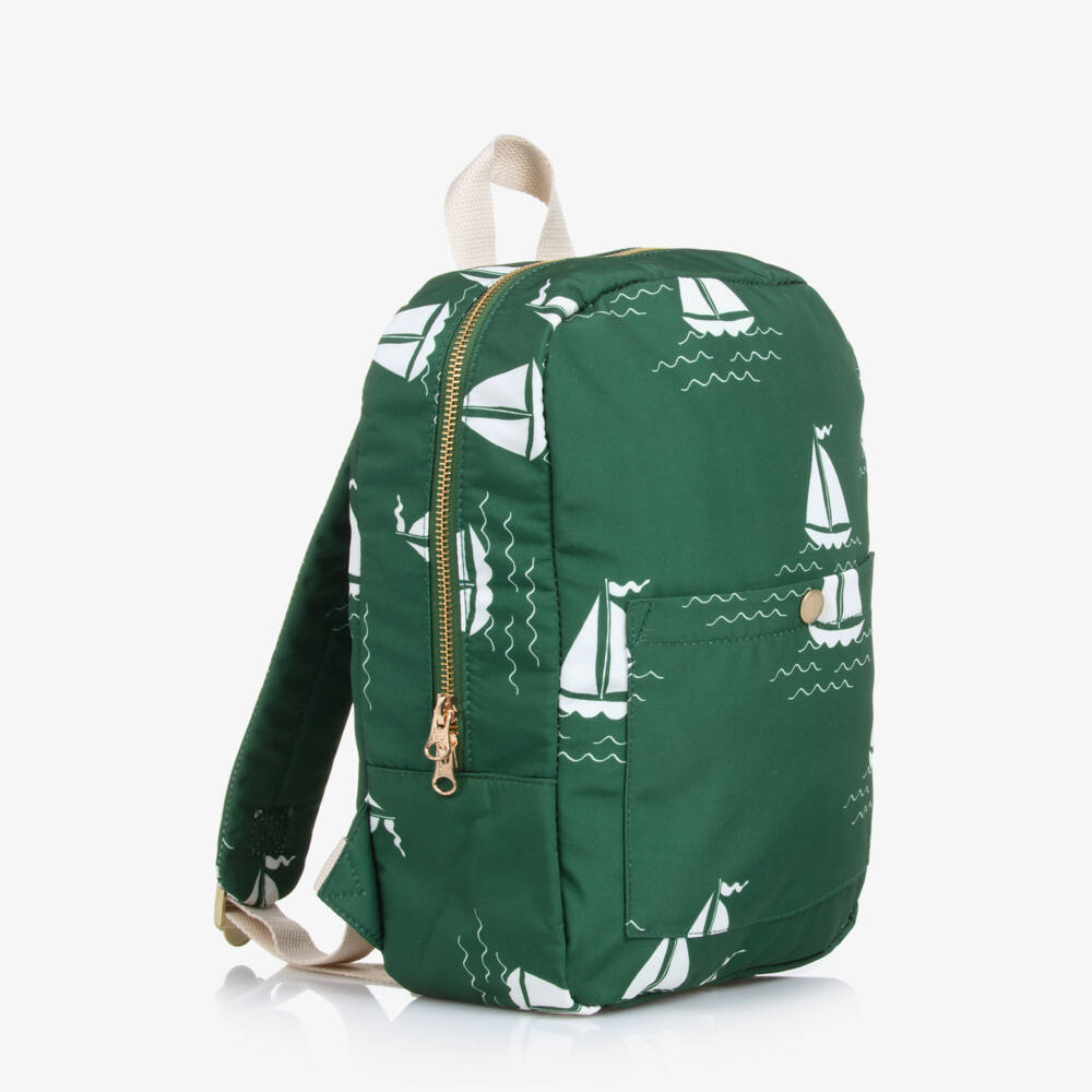 Mini Rodini-Boys Green Sailing Adventure Backpack | Childrensalon Outlet