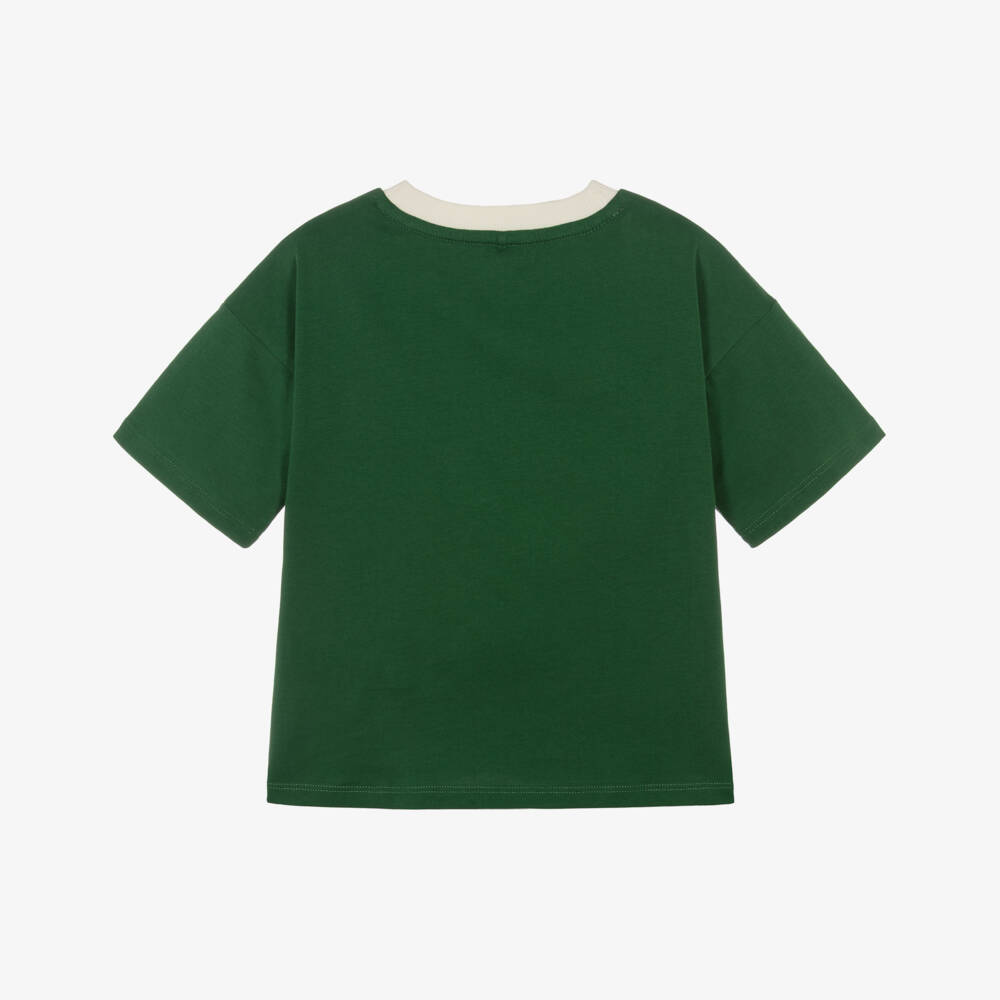 Mini Rodini-تي شيرت أخضر برقبة V للأولاد | Childrensalon Outlet