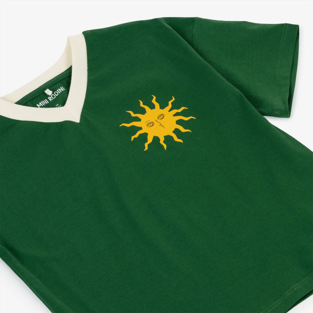 Mini Rodini-تي شيرت أخضر برقبة V للأولاد | Childrensalon Outlet