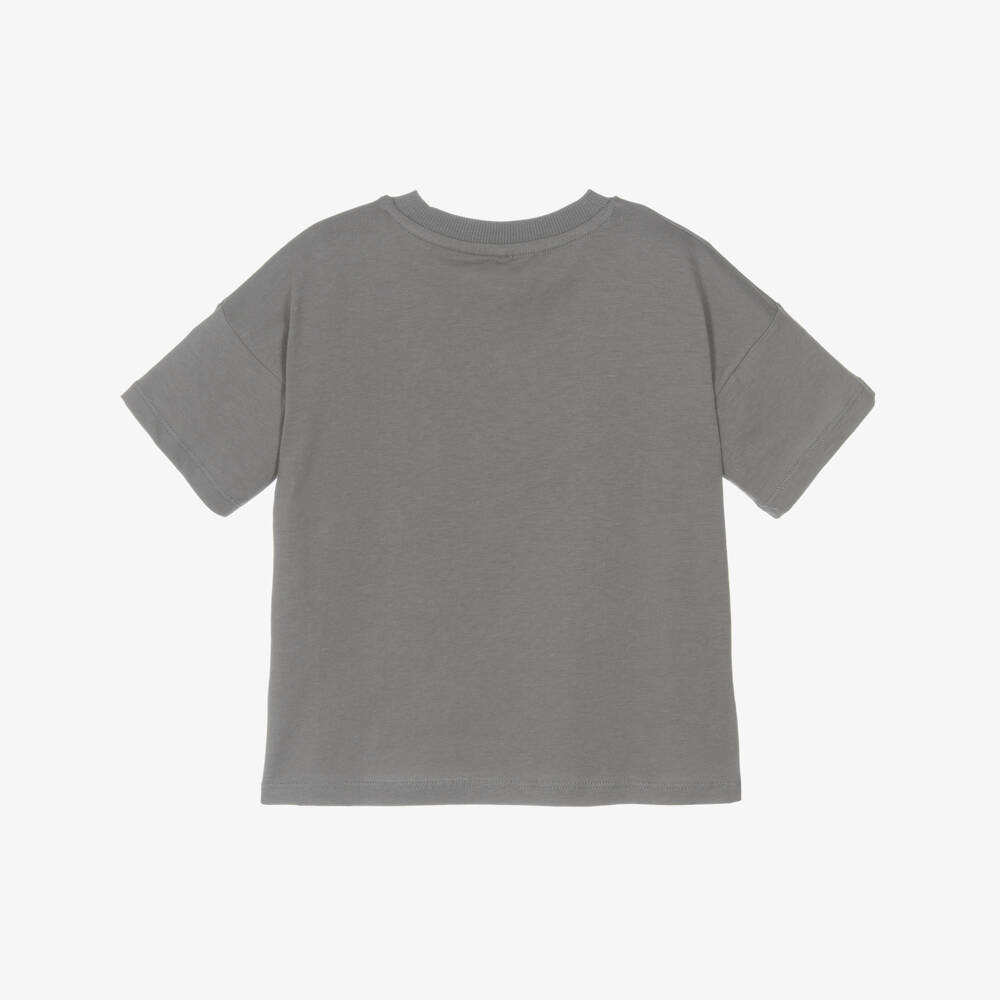 Mini Rodini-Boys Grey Dino Tee | Childrensalon Outlet