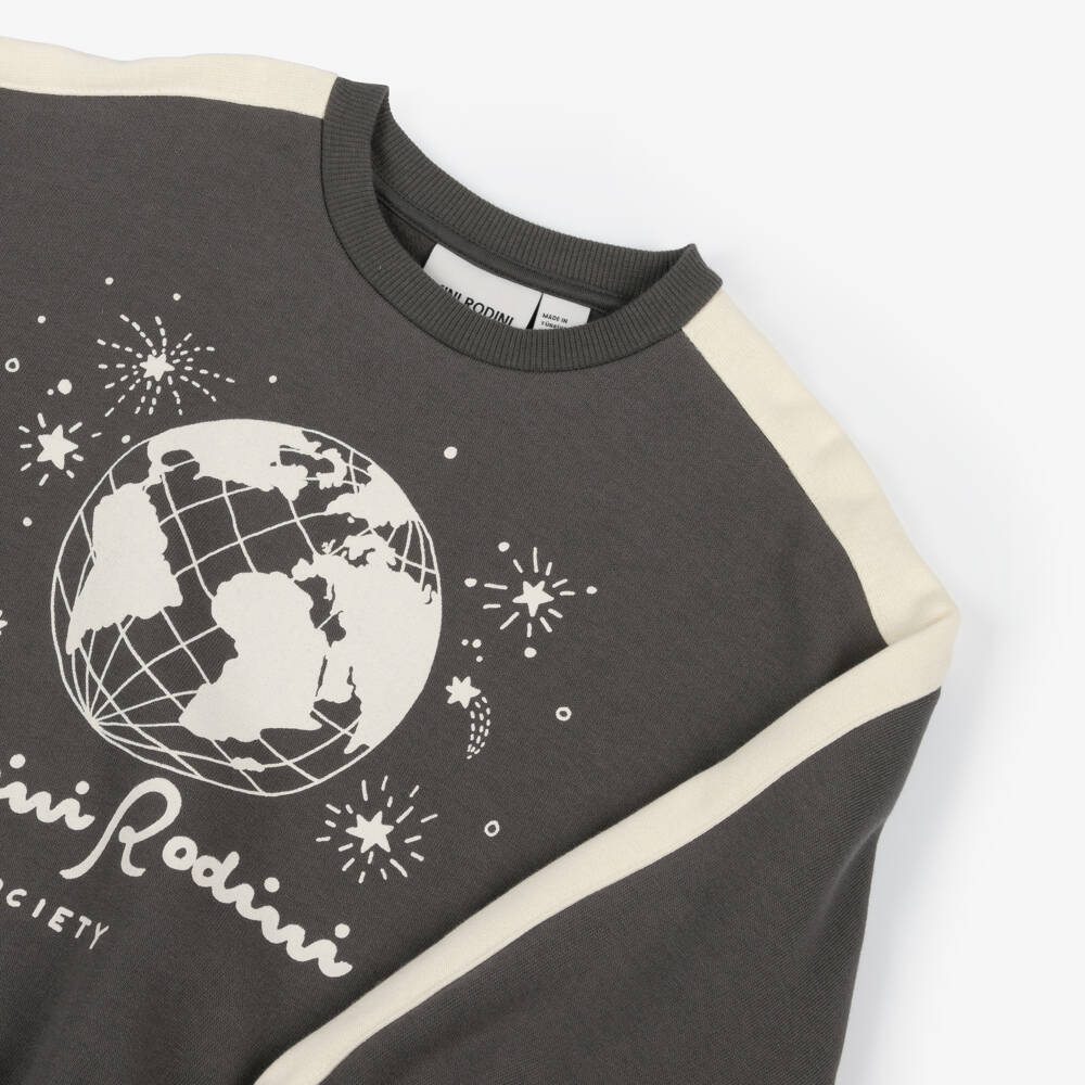 Mini Rodini-Boys Grey Earth Sweatshirt | Childrensalon Outlet