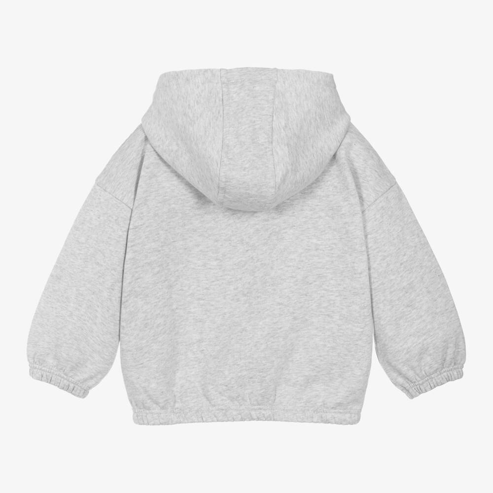 Mini Rodini-Boys Grey Organic Cotton Hoodie | Childrensalon Outlet