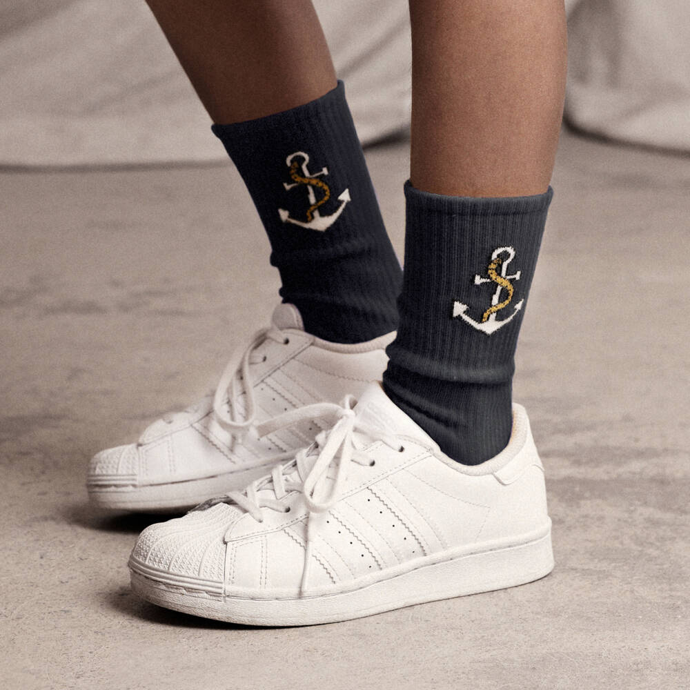 Mini Rodini-Boys Grey Patterned Sock Trio | Childrensalon Outlet