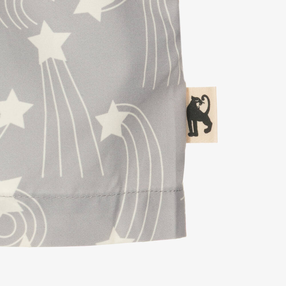 Mini Rodini-Boys Grey Shooting Star Print Swim Shorts | Childrensalon Outlet
