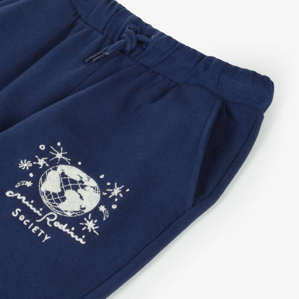 Mini Rodini-Boys Heavenly Blue Cotton Joggers | Childrensalon Outlet