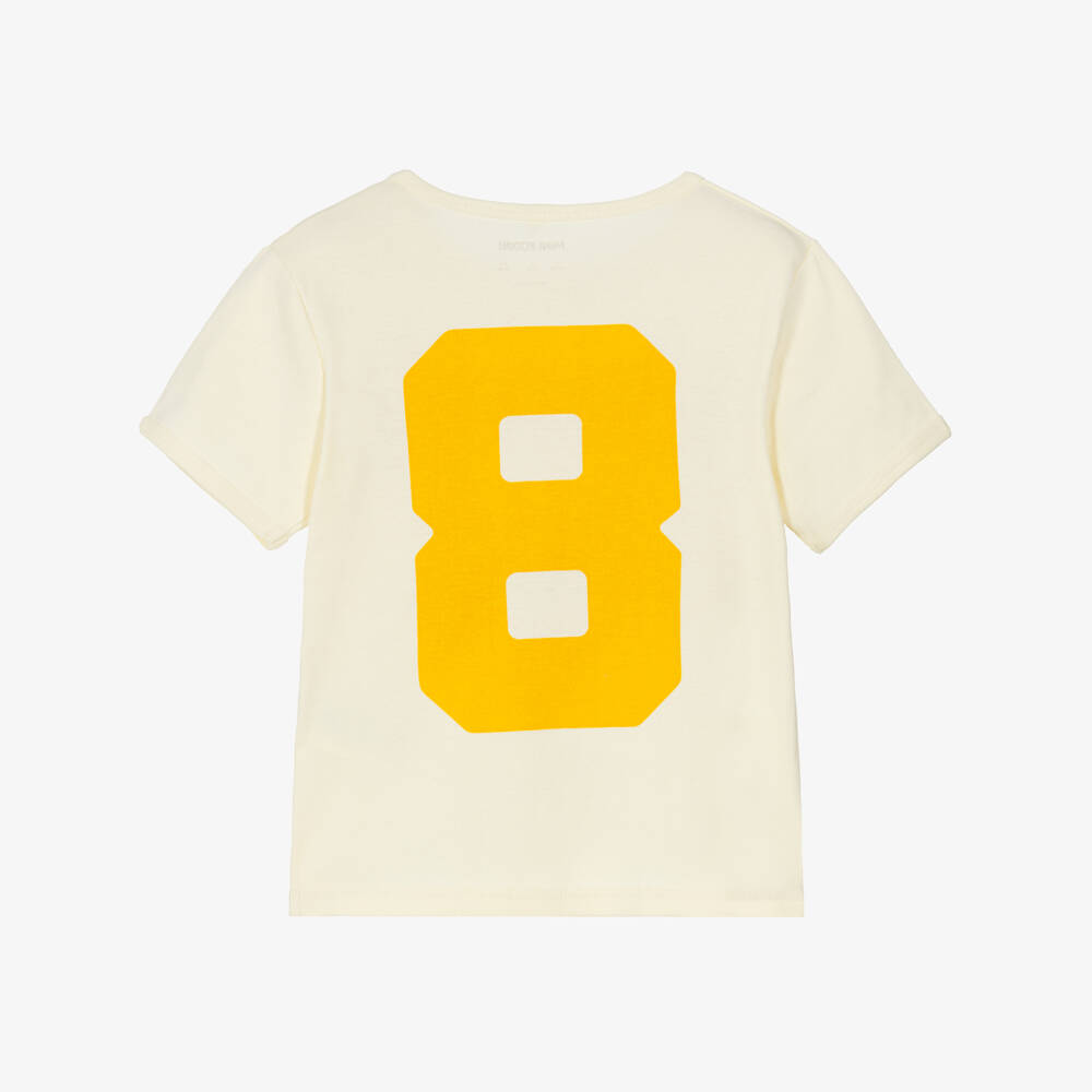 Mini Rodini-Boys Ivory Alien City FC T-Shirt | Childrensalon Outlet