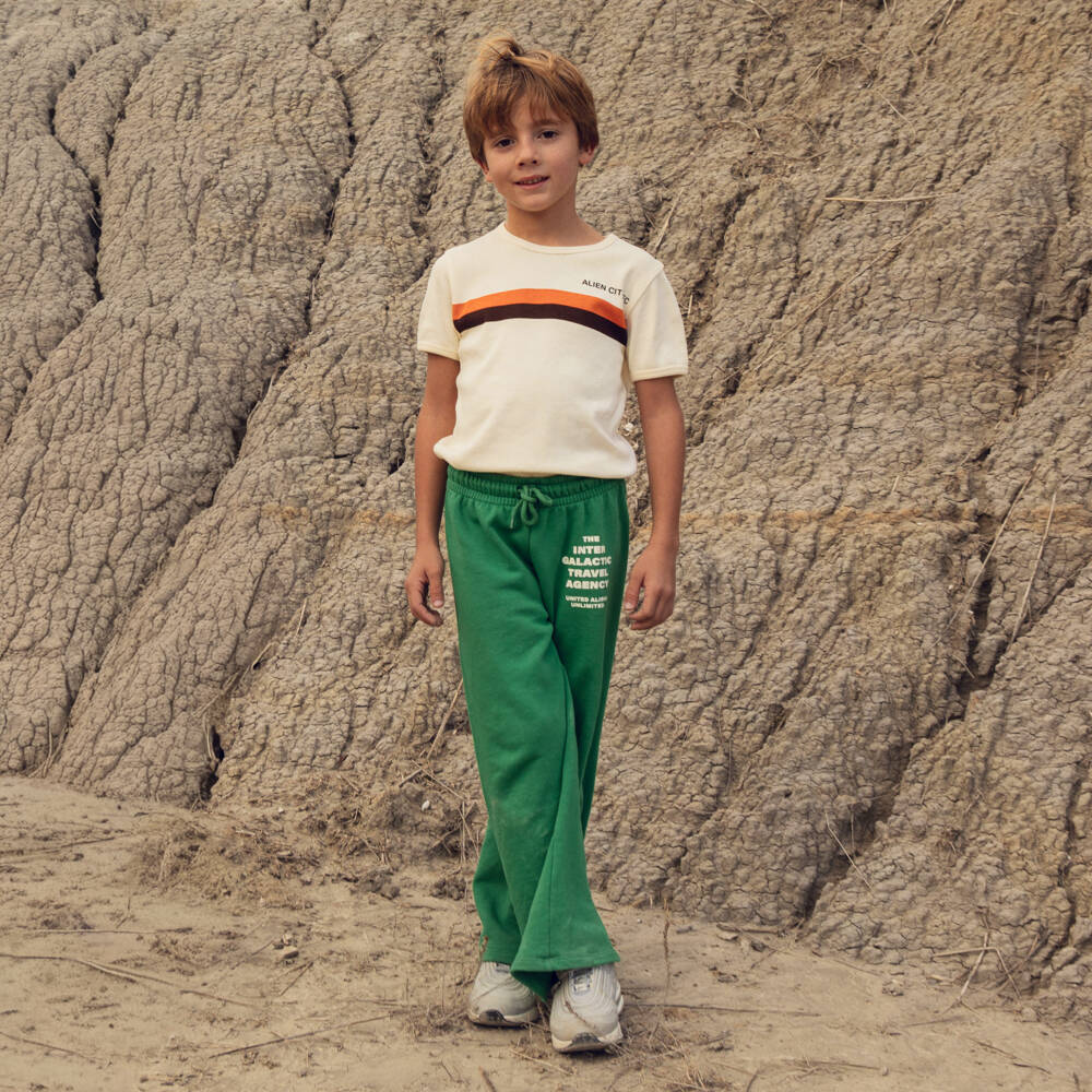 Mini Rodini-Boys Ivory Alien City FC T-Shirt | Childrensalon Outlet
