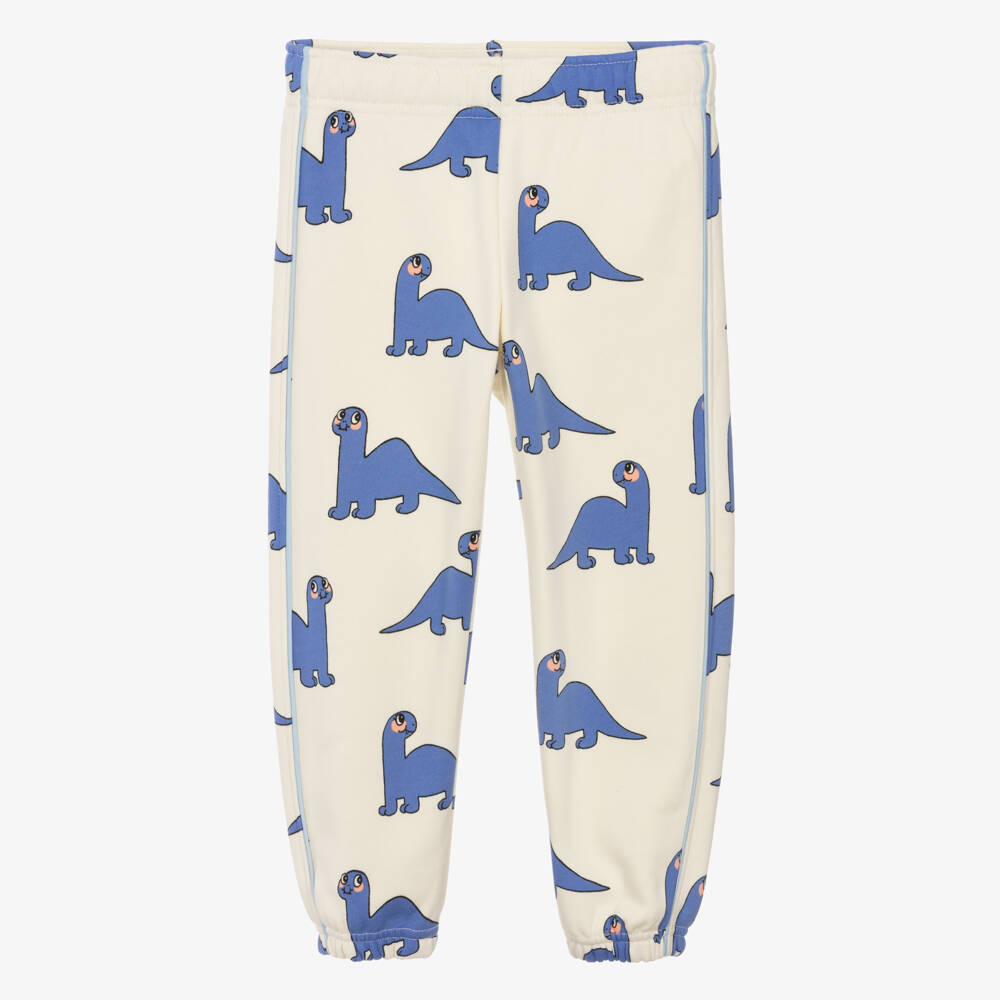 Mini Rodini-Boys Ivory Dino Print Joggers | Childrensalon Outlet
