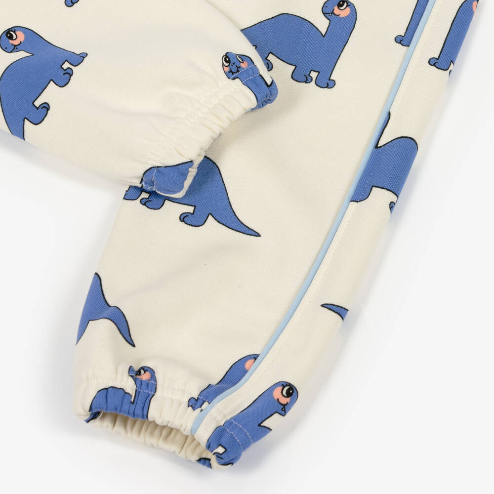 Mini Rodini-Boys Ivory Dino Print Joggers | Childrensalon Outlet
