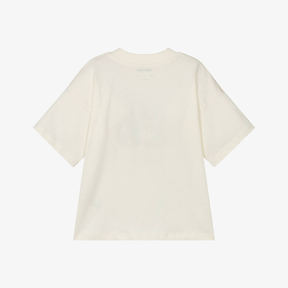 Mini Rodini-Boys Ivory Fish Print Tee | Childrensalon Outlet