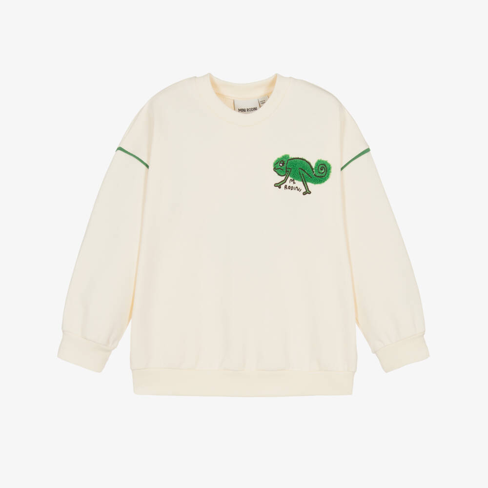 Mini Rodini-Boys Ivory Lizard Print Jumper | Childrensalon Outlet