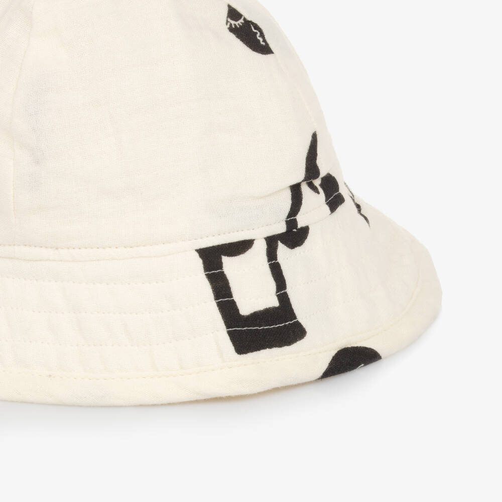 Mini Rodini-Boys Ivory Music Note Sun Hat | Childrensalon Outlet