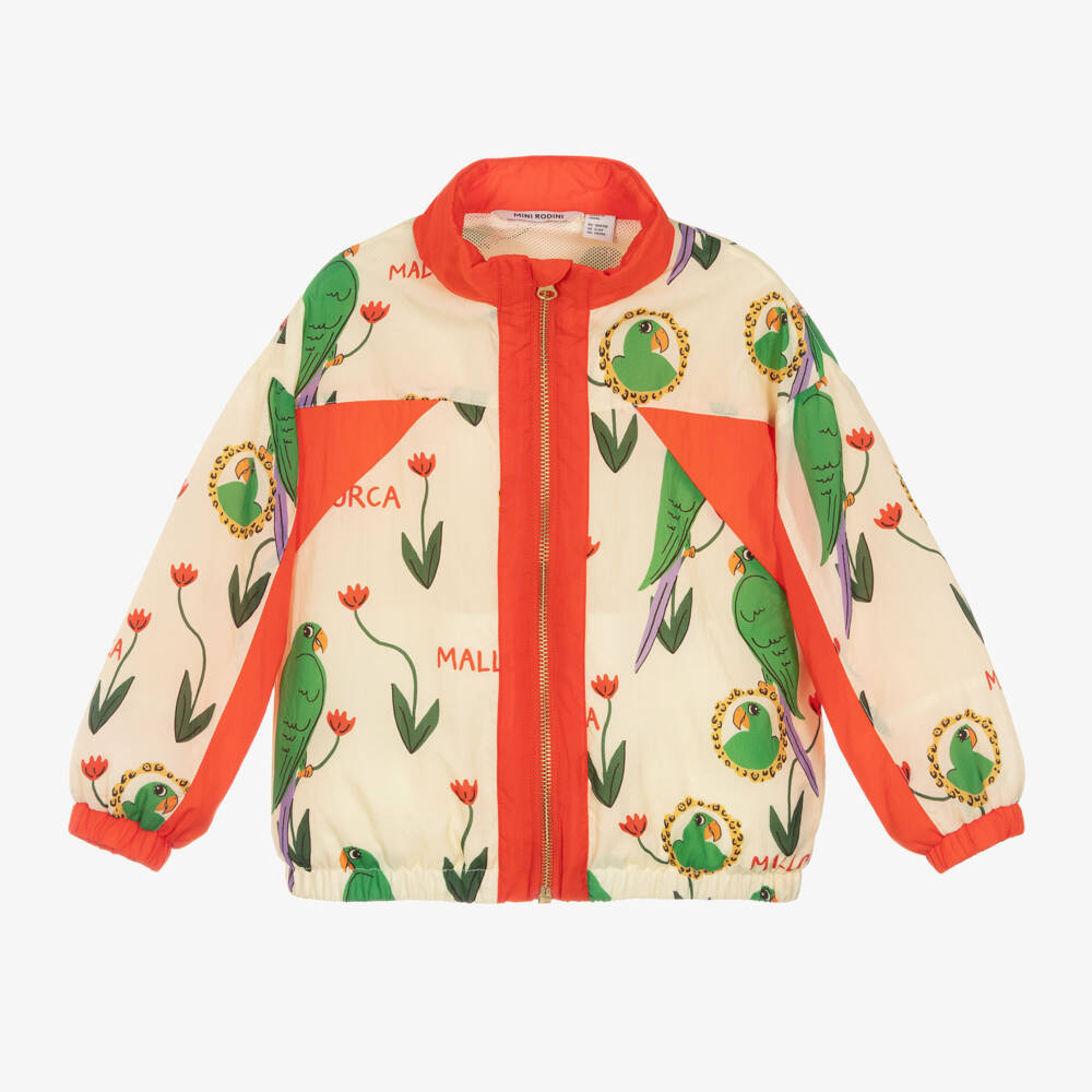 Mini Rodini-Boys Ivory Parrot Pattern Jacket | Childrensalon Outlet