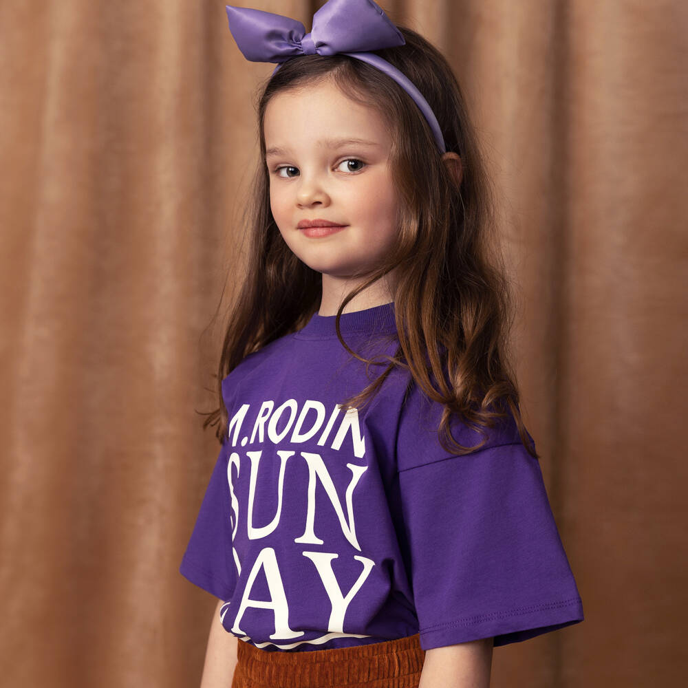 Mini Rodini-Boys Lilac Organic Cotton Tee | Childrensalon Outlet