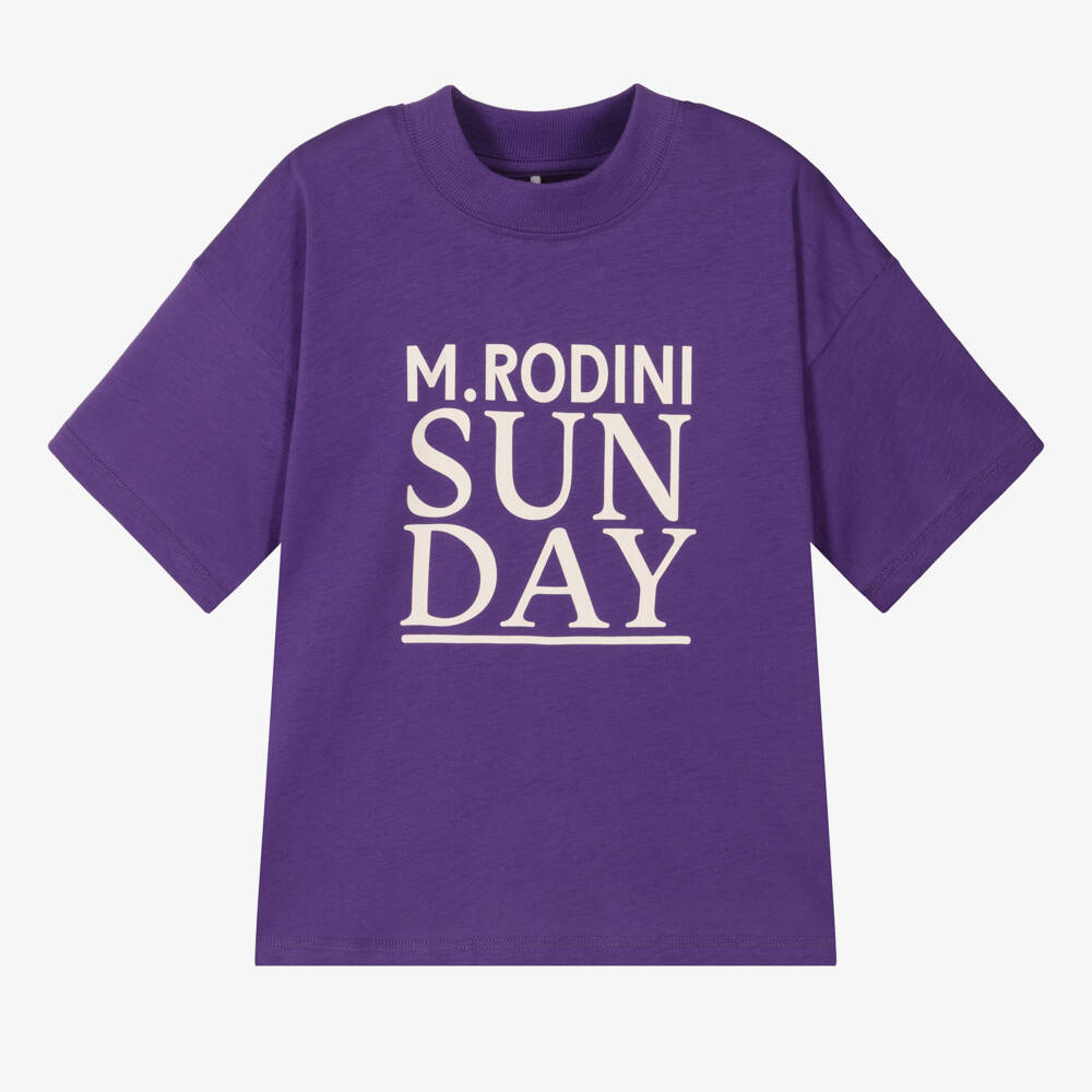 Mini Rodini-Boys Lilac Organic Cotton Tee | Childrensalon Outlet