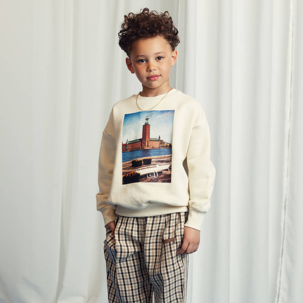 Mini Rodini-Boys Nordic Ivory Cotton Sweatshirt | Childrensalon Outlet