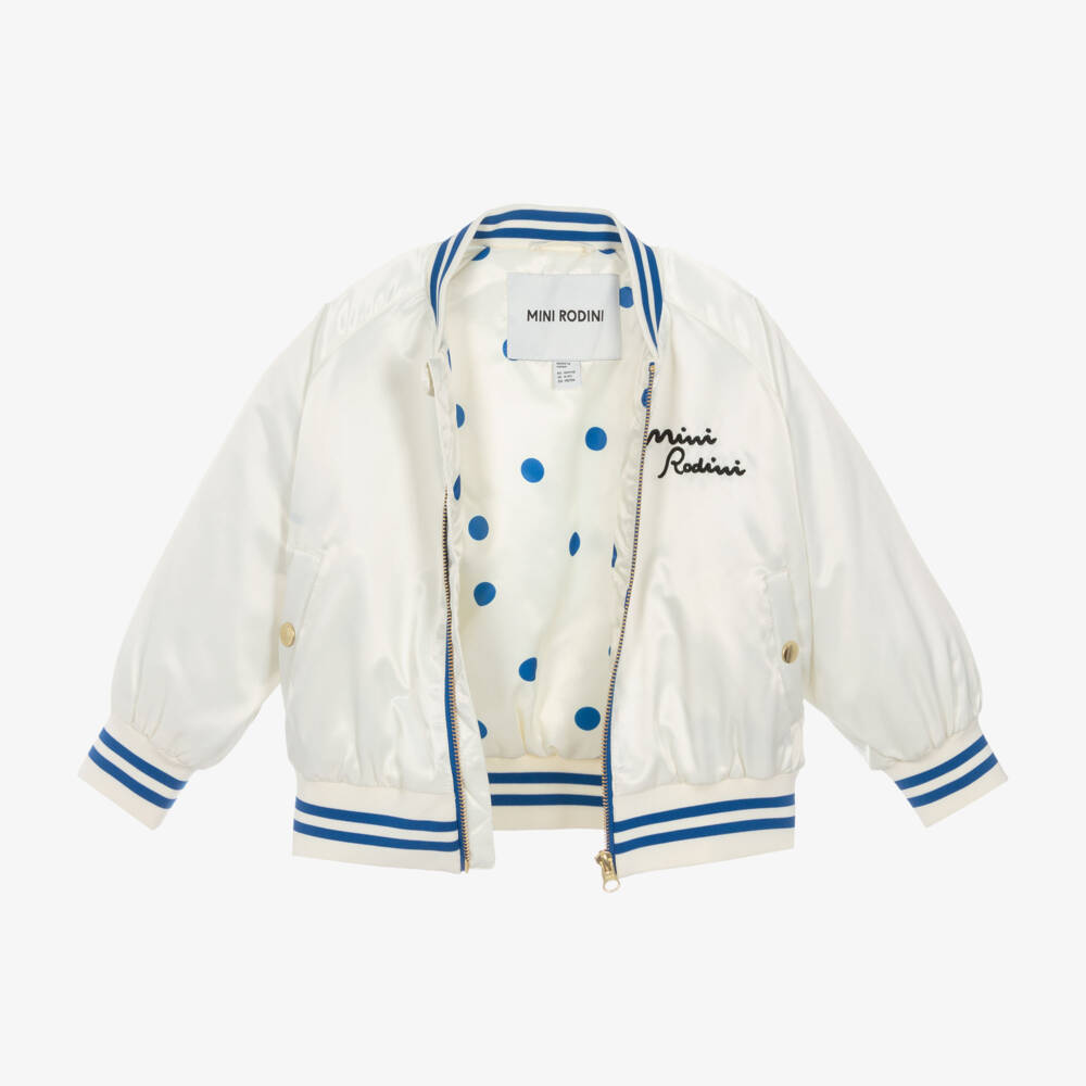 Mini Rodini-Boys Off-White Dolphin Jacket | Childrensalon Outlet