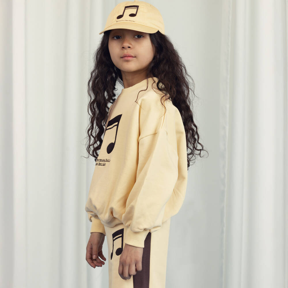 Mini Rodini-Boys Pale Yellow Melody Sweatshirt | Childrensalon Outlet