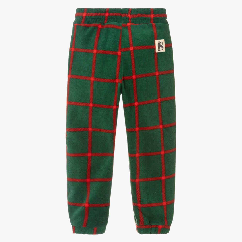 Mini Rodini-Boys Plaid Fleece Joggers | Childrensalon Outlet