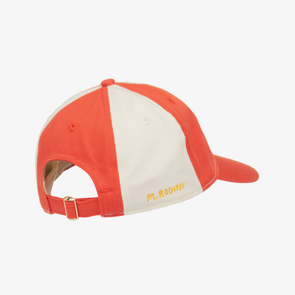 Mini Rodini-Boys Red & Ivory Bug Embroidered Cap | Childrensalon Outlet
