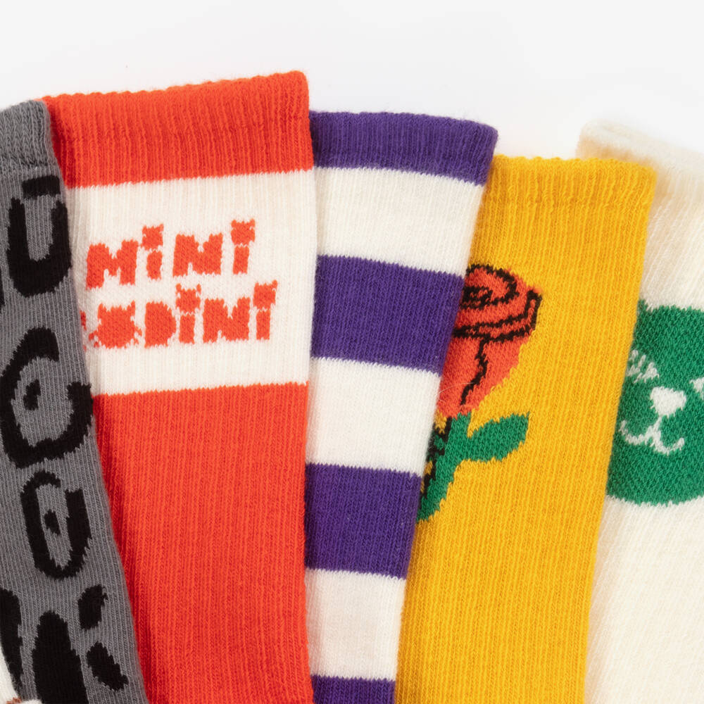Mini Rodini-Boys Vibrant Organic Cotton Socks Set | Childrensalon Outlet