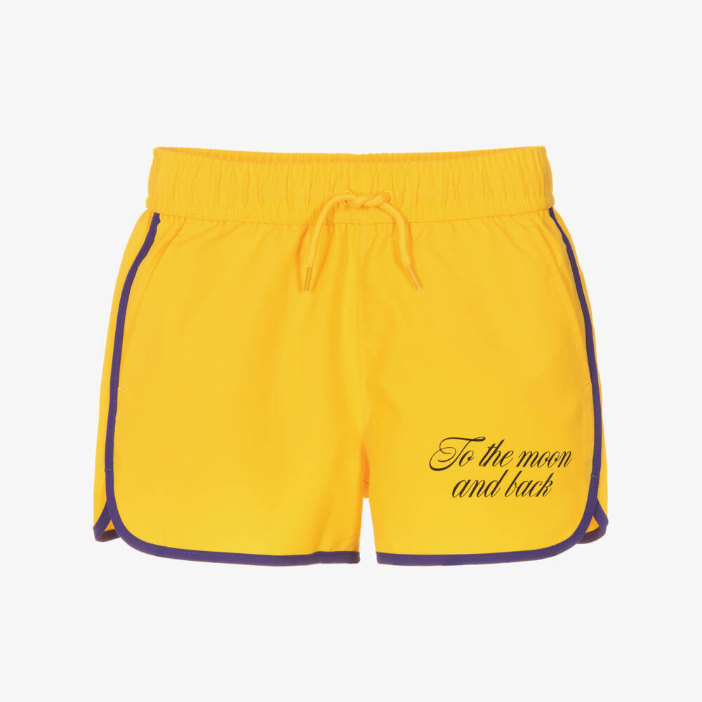 Mini Rodini-Boys Yellow & Purple Retro Swim Shorts | Childrensalon Outlet