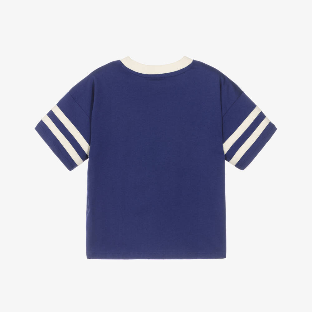 Mini Rodini-Футболка с принтом инопланетянина синяя | Childrensalon Outlet