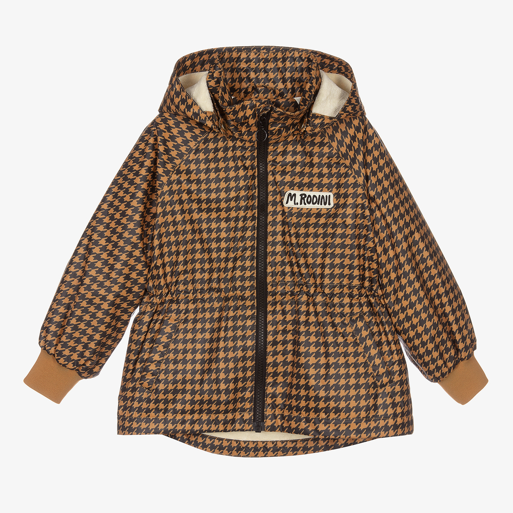 Mini Rodini - Brown Check Raincoat | Childrensalon