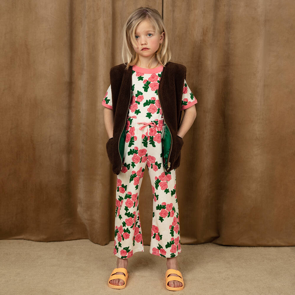 Mini Rodini-Brown Faux Fur Hound Dog Gilet | Childrensalon Outlet