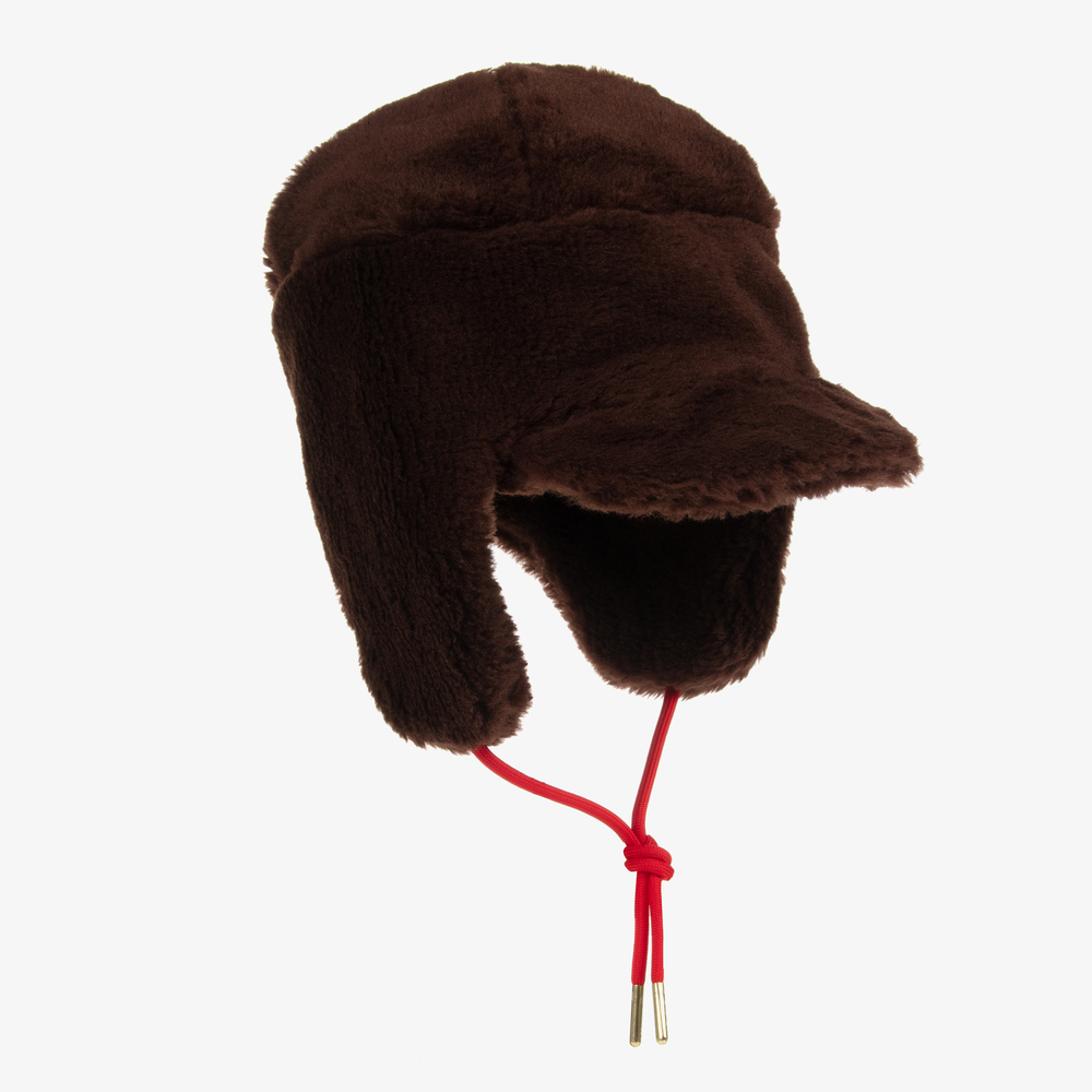 Mini Rodini - Brown Faux Fur Trapper Hat | Childrensalon
