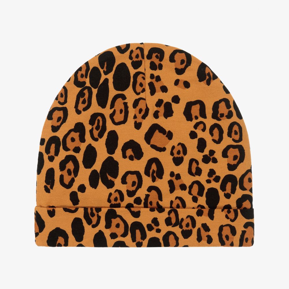 bringe handlingen Hotellet missil Mini Rodini - Brown Leopard Print Beanie Hat | Childrensalon Outlet