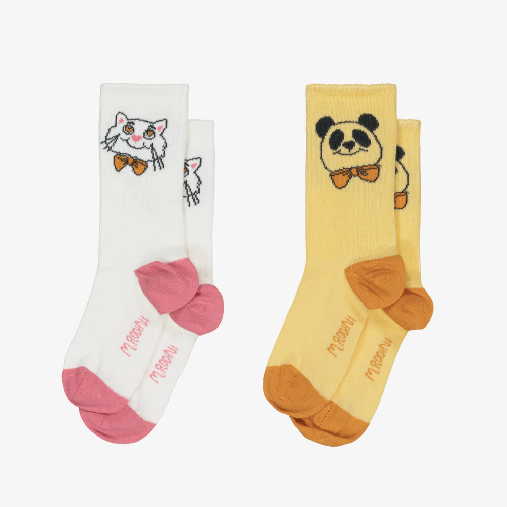 Mini Rodini-Girls Animal Design Sock Duo | Childrensalon Outlet
