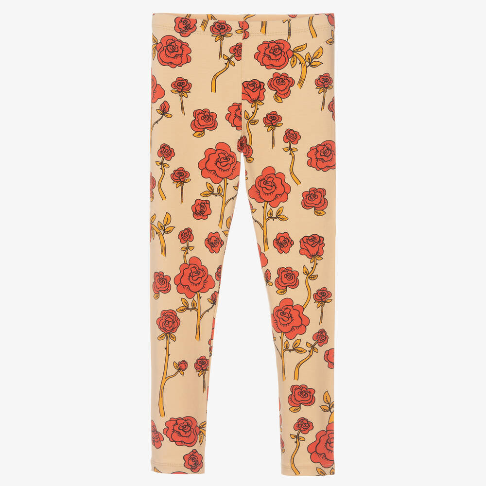 Mini Rodini - Beige Baumwoll-Leggings (M) | Childrensalon