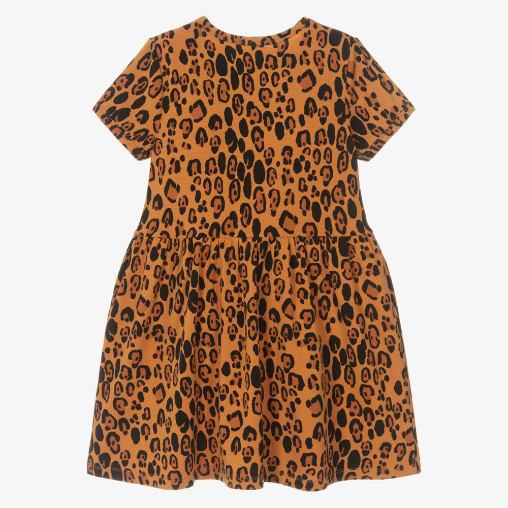 Mini Rodini-Girls Beige Wildcat Jersey Frock | Childrensalon Outlet