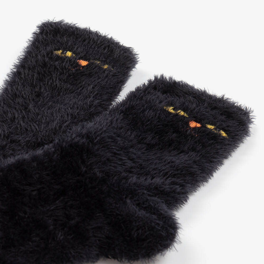 Mini Rodini-جوارب بطبعة Chef Cat لون أسود للبنات | Childrensalon Outlet