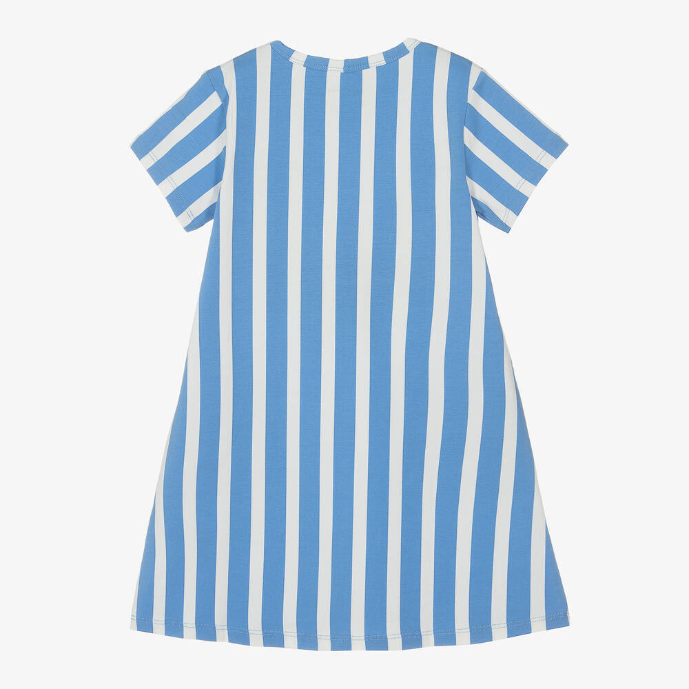 Mini Rodini-Голубое платье в полоску с мышатами | Childrensalon Outlet