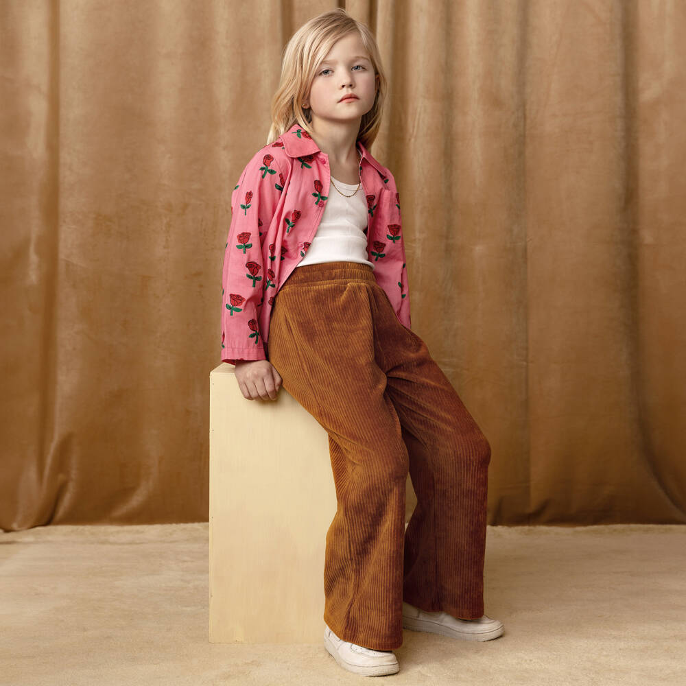 Mini Rodini-قميص قطني وردي مزهر للبنات | Childrensalon Outlet