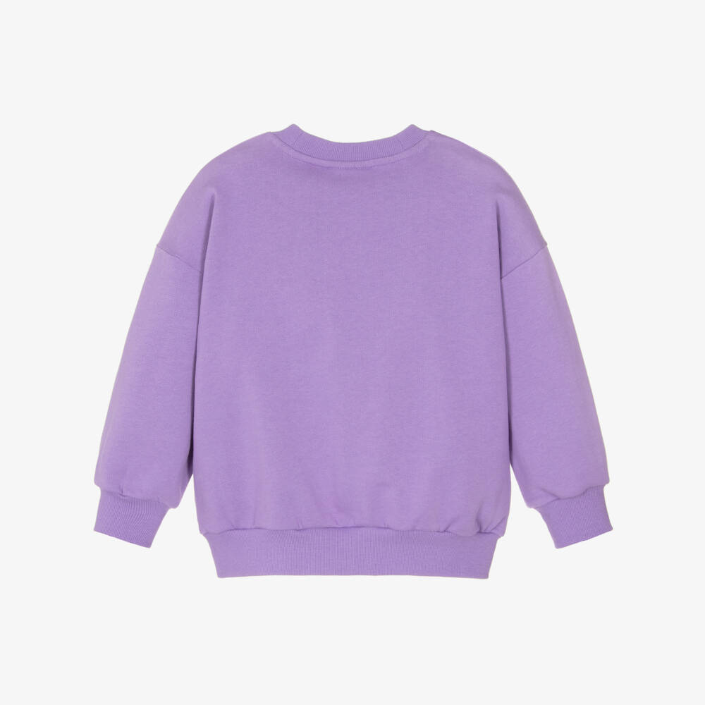 Mini Rodini-Girls Bright Purple Sweatshirt with Heart | Childrensalon Outlet