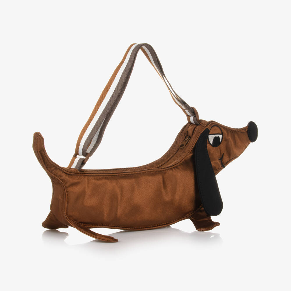 Mini Rodini-Girls Brown Dachshund Shoulder Bag | Childrensalon Outlet
