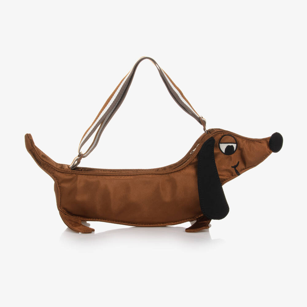 Mini Rodini-Girls Brown Dachshund Shoulder Bag | Childrensalon Outlet