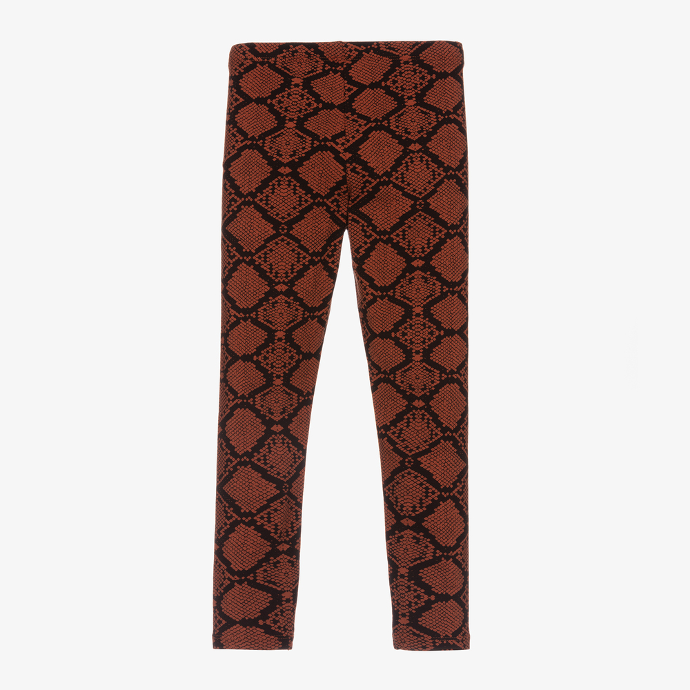 Mini Rodini Legging marron Serpent Fille Childrensalon Outlet