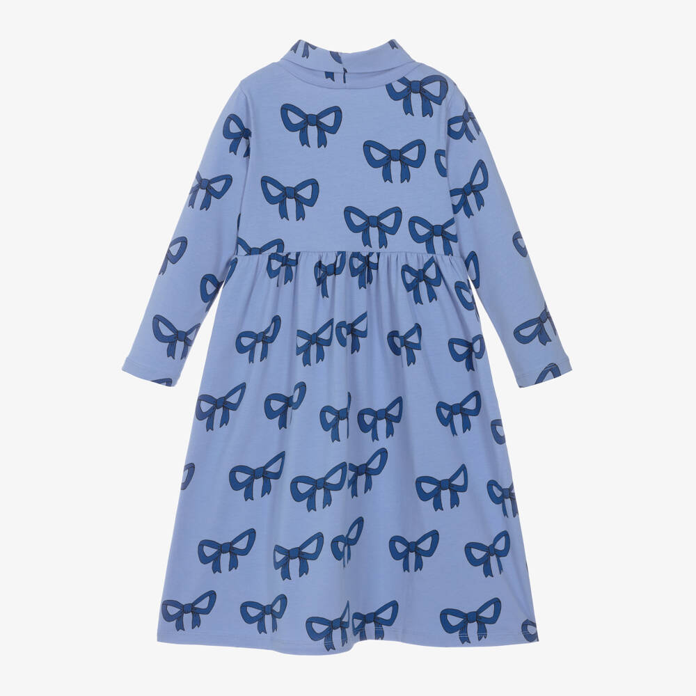Mini Rodini-Girls Cornflower Bow Design Dress | Childrensalon Outlet