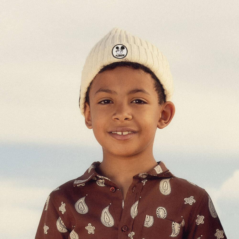 Mini Rodini-Girls Cozy White Woolen Beanie | Childrensalon Outlet