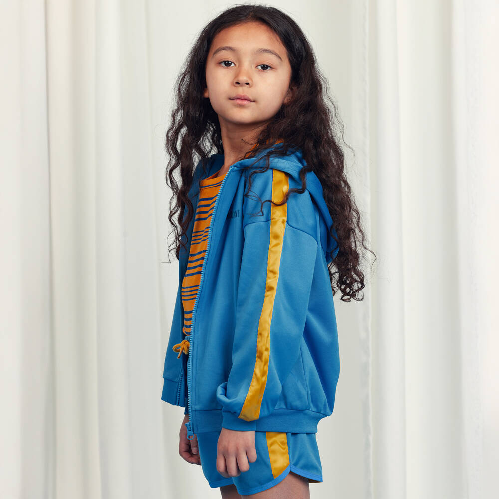 Mini Rodini-Girls Dual-Tone Cozy Zip Jacket | Childrensalon Outlet