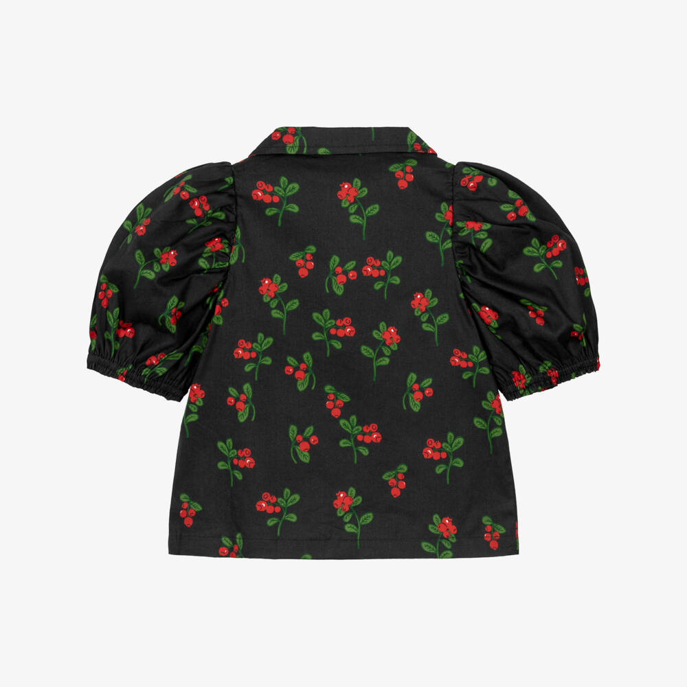 Mini Rodini-Girls Ebony Floral Blouse | Childrensalon Outlet