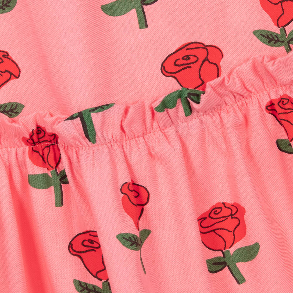 Mini Rodini-Girls Floral Cotton Puff Dress | Childrensalon Outlet